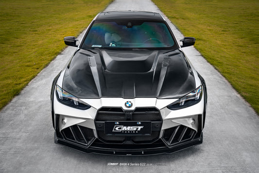 BMW 4 Series M440 430 G22 G23 2020-ON & 4 Series M440 430 G26 2020-ON with Aftermarket Parts - HORIZON Front Bumper & Gill Carbon Fiber / FRP from CMST Tuning