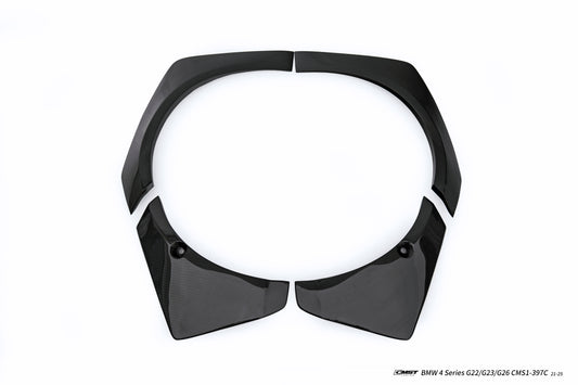 BMW 4 Series M440 430 G22 G23 2020-ON (for HORIZON front bumper only) with Aftermarket Parts - HORIZON Front Fender Flares Wheel Arches Dry Pre-preg Carbon Fiber / FRP from CMST Tuning