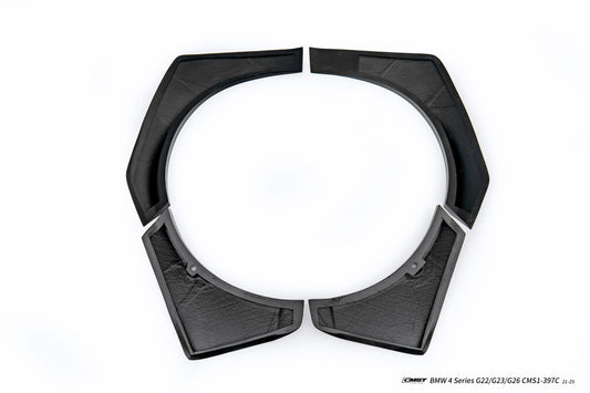BMW 4 Series M440 430 G22 G23 2020-ON (for HORIZON front bumper only) with Aftermarket Parts - HORIZON Front Fender Flares Wheel Arches Dry Pre-preg Carbon Fiber / FRP from CMST Tuning