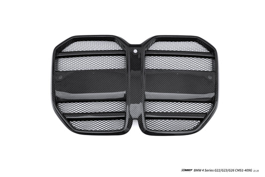 BMW 4 Series M440 430 G22 G23 2020-ON with Aftermarket Parts - Front Grill Dry Pre-preg Carbon Fiber / FRP from CMST Tuning