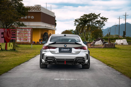 BMW 4 Series M440 430 G22 G23 2020-ON with Aftermarket Parts - HORIZON Rear Diffuser & Canards Dry Pre-preg Carbon Fiber / FRP from CMST Tuning