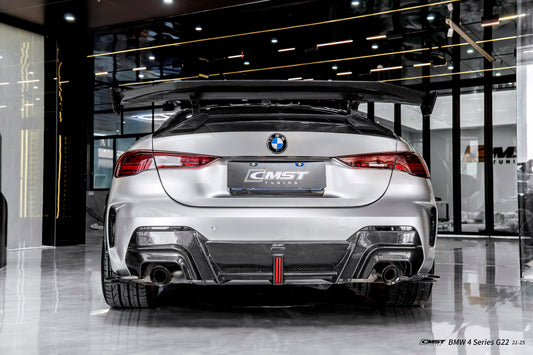BMW 4 Series M440 430 G22 G23 2020-ON with Aftermarket Parts - HORIZON Rear Diffuser & Canards Dry Pre-preg Carbon Fiber / FRP from CMST Tuning