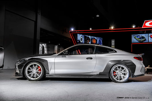 BMW 4 Series M440 430 G22 G23 2020-ON with Aftermarket Parts - HORIZON Rear Quarter Panel Fender Flares Wheel Arches Dry Pre-preg Carbon Fiber / FRP from CMST Tuning