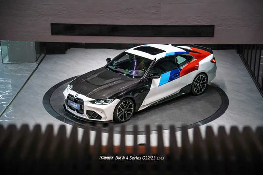 BMW 4 Series M440 430 G22 G23 2020-ON & 4 Series M440 430 G26 2020-ON with Aftermarket Parts - HORIZON V3 Hood Dry Pre-preg Carbon Fiber / FRP from CMST Tuning