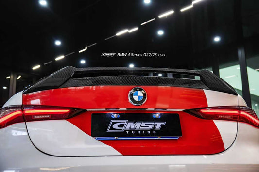 BMW 4 Series M440 430 G22 2020-ON & M4 G82 2020-ON with Aftermarket Parts - HORIZON Rear Spoiler Dry Pre-preg Carbon Fiber / FRP from CMST Tuning