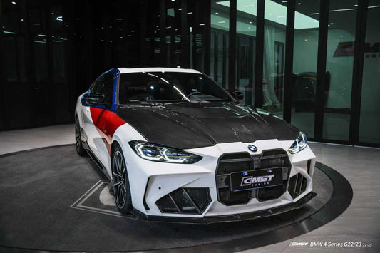 BMW 4 Series M440 430 G22 G23 2020-ON & 4 Series M440 430 G26 2020-ON with Aftermarket Parts - HORIZON V3 Hood Dry Pre-preg Carbon Fiber / FRP from CMST Tuning