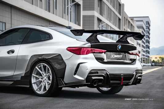 BMW 4 Series M440 430 G22 2020-ON & M4 G82 2020-ON with Aftermarket Parts - HORIZON Rear Spoiler Wing Dry Pre-preg Carbon Fiber / FRP from CMST Tuning
