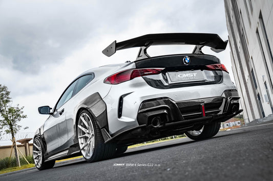 BMW 4 Series M440i 430i G22 2020-ON & M4 G82 2020-ON with Aftermarket Parts - V1 Trunk Dry Pre-preg Carbon Fiber / FRP from CMST Tuning