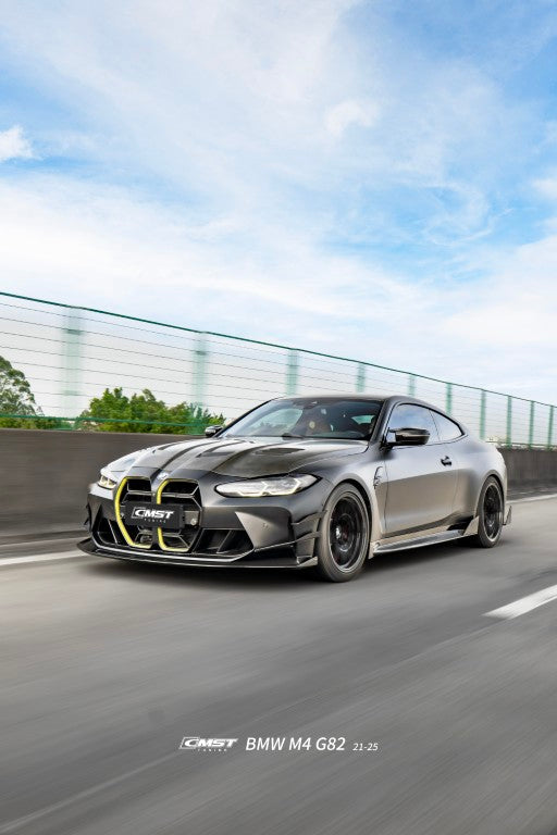 BMW M3CS M3C M3 G80 G81 2021-ON & M4CS M4C M4 G82 G83 2021-ON with Aftermarket Parts - Front Bumper Vent Valences Trim Dry Pre-preg Carbon Fiber / FRP from CMST Tuning