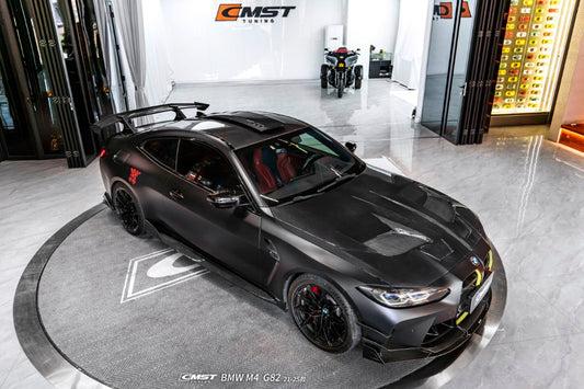 BMW M3CS M3C M3 G80 G81 2021-ON &  M4CS M4C M4 G82 G83 2021-ON with Aftermarket Parts - V2 Style Front Canards Dry Pre-preg Carbon Fiber / FRP from CMST Tuning
