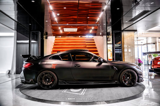BMW M4CS M4C M4 G82 G83 2021-ON with Aftermarket Parts - V2 Style Side Skirts Dry Pre-preg Carbon Fiber / FRP from CMST Tuning