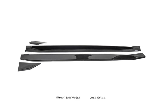 BMW M4CS M4C M4 G82 G83 2021-ON with Aftermarket Parts - V2 Style Side Skirts Dry Pre-preg Carbon Fiber / FRP from CMST Tuning