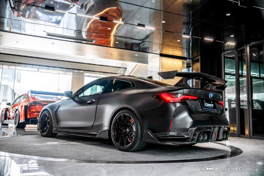 BMW M4CS M4C M4 G82 G83 2021-ON with Aftermarket Parts - V2 Style Side Skirts Dry Pre-preg Carbon Fiber / FRP from CMST Tuning
