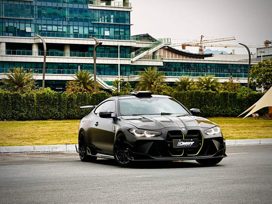 BMW M3CS M3C M3 G80 G81 2021-ON & M4CS M4C M4 G82 G83 2021-ON with CMST Tuning's Aftermarket Parts - Front Lip V3 Style Dry Pre-preg Carbon Fiber / FRP. A complete transformation of style and performance.