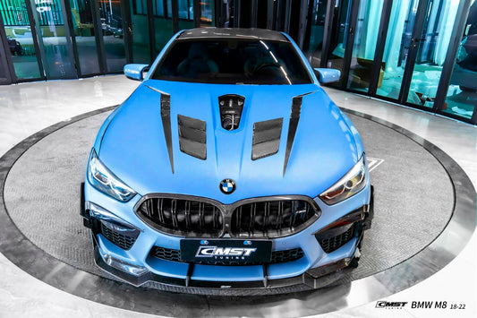 BMW M8 M8C F91 F92 F93 2019-ON with Aftermarket Parts - Front Lip Dry Pre-preg Carbon Fiber / FRP from CMST Tuning
