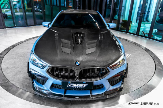 BMW M8 M8C F91 F92 F93 2019-ON with Aftermarket Parts - Front Lip Dry Pre-preg Carbon Fiber / FRP from CMST Tuning