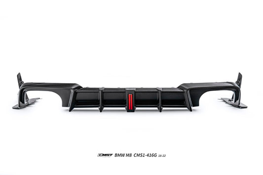 BMW M8 M8C F91 F92 F93 2019-ON with Aftermarket Parts - Rear Diffuser & Canards Dry Pre-preg Carbon Fiber / FRP from CMST Tuning
