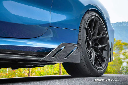 BMW M8 M8C F92 F93 2019-ON with Aftermarket Parts - Side Skirts Dry Pre-preg Carbon Fiber / FRP from CMST Tuning