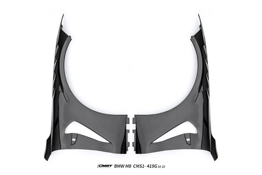 BMW M8 M8C F91 F92 F93 2019-ON with Aftermarket Parts - Front Fenders Dry Pre-preg Carbon Fiber / FRP from CMST Tuning