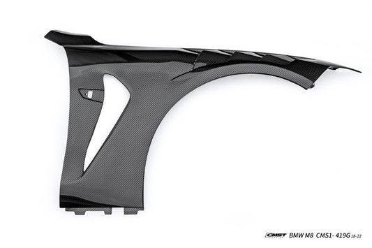 BMW M8 M8C F91 F92 F93 2019-ON with Aftermarket Parts - Front Fenders Dry Pre-preg Carbon Fiber / FRP from CMST Tuning