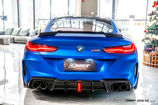BMW M8 M8C F91 F92 F93 2019-ON with Aftermarket Parts - Rear Diffuser & Canards Dry Pre-preg Carbon Fiber / FRP from CMST Tuning
