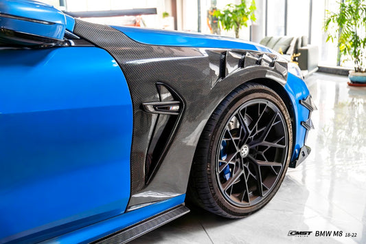BMW M8 M8C F91 F92 F93 2019-ON with Aftermarket Parts - Front Fenders Dry Pre-preg Carbon Fiber / FRP from CMST Tuning
