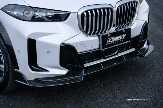 BMW X5 G05 LCI 2024-ON with Aftermarket Parts - Front Lip Pre-preg Carbon Fiber CMST Tuning