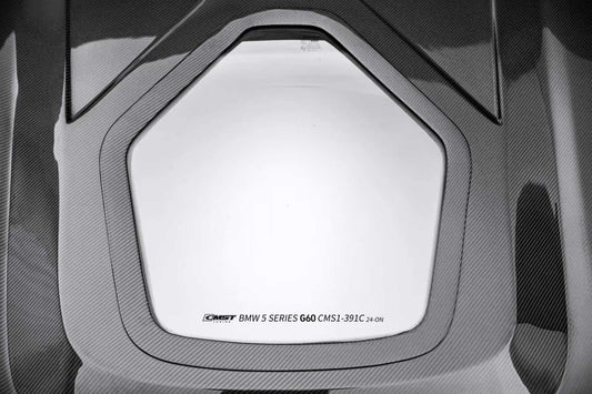 BMW i5 M60 xDrive40 / eDrive40 G60 G61 & 5 Series 550e xDrive 540i xDrive / 530i xDrive / 530i G60 G61 2024-ON with Aftermarket Parts - V2 Tempered Glass Clearview Hood Carbon Fiber / FRP from CMST Tuning