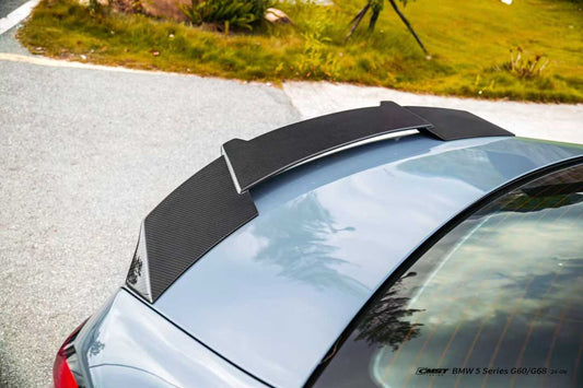 BMW i5 M60 xDrive40 / eDrive40 G60 G61 & 5 Series 550e xDrive 540i xDrive / 530i xDrive / 530i G60 G61 2024-ON with Aftermarket Parts - Rear Spoiler Dry Pre-preg Carbon Fiber / FRP from CMST Tuning