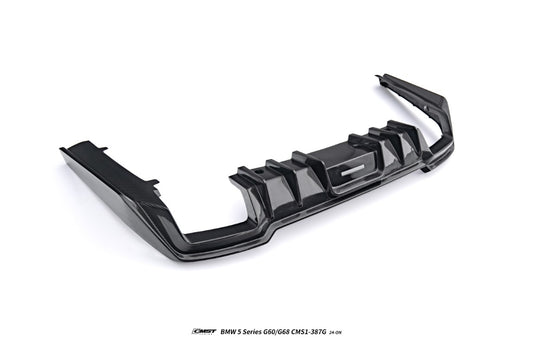 BMW i5 xDrive40 / eDrive40 (with M-package bumper, does not fit base mode) / M60 G60 G61 2024-ON &amp; 5 Series 540i xDrive / 530i xDrive / 530i (with M-package bumper, does not fit base model) / 550e xDrive G60 G61 2024-ON with Aftermarket Parts - Rear Diffuser Dry Pre-preg Carbon Fiber / FRP