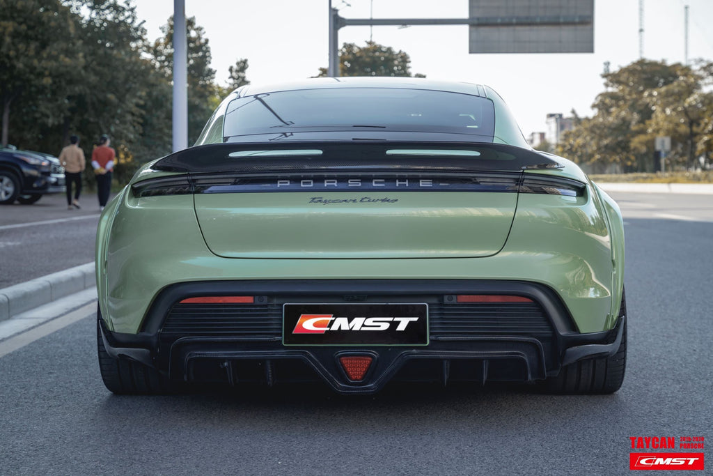 CMST Tuning Carbon Fiber Rear Diffuser & Canards for Porsche Taycan Turbo & Turbo S