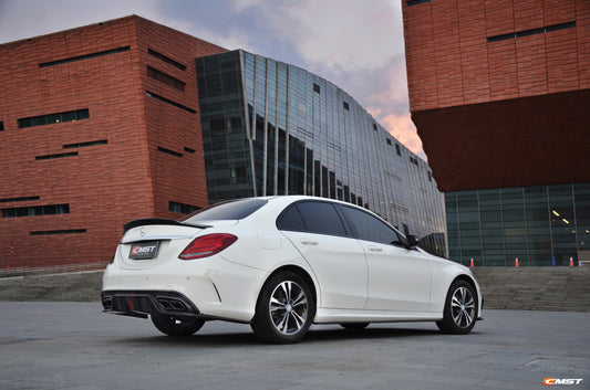 Mercedes Benz C-Class C63S C63 C43 AMG C450 C300 W205 Sedan 2015-2021 with Aftermarket Parts - Rear Spoiler Carbon Fiber/FRP from CMST Tuning