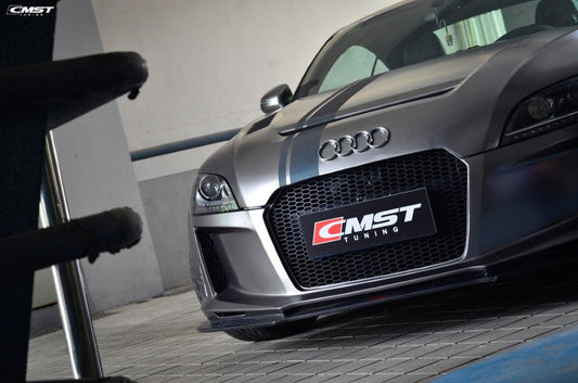 TT TTS TTRS MK2 8J 8.5J 2007 2008 2009 2010 2011 2012 2013 2014 201 with Aftermarket Parts - Front Bumper & Lip Carbon Fiber / FRP from CMST Tuning