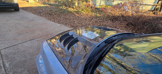 Dodge Charger 2015-2023 with Aftermarket Parts - V3 Clearview Glass Style Hood Bonnet Carbon Fiber / FRP from CMST Tuning