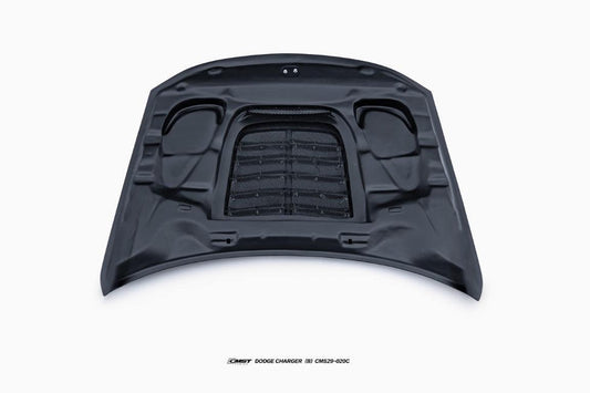 Dodge Charger 2015-2023 with CMST Tuning's Aftermarket Parts - Carbon Fiber Hood Bonnet V2 Style