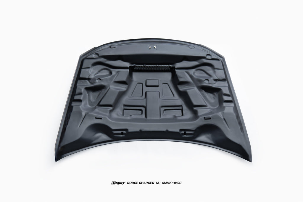 Dodge Charger 2015-2023 with Aftermarket Parts - A Style Carbon Fiber Hood Bonnet from  CMST Tuning