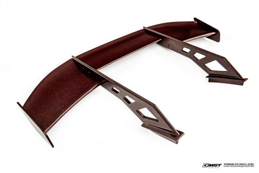 Ferrari F8 Tributo & Spider 2020 2021 2022 2023 with Aftermarket Parts - Rear Wing Dry Pre-preg Carbon Fiber from CMST Tuning