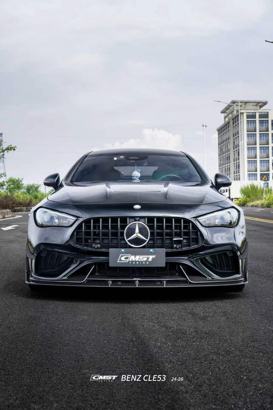Mercedes Benz CLE-Class AMG CLE 53 / 450 / 300 C236 A236 2024-ON with Aftermarket Parts - Front Bumper Canards Dry Pre-preg Carbon Fiber / FRP from CMST Tuning