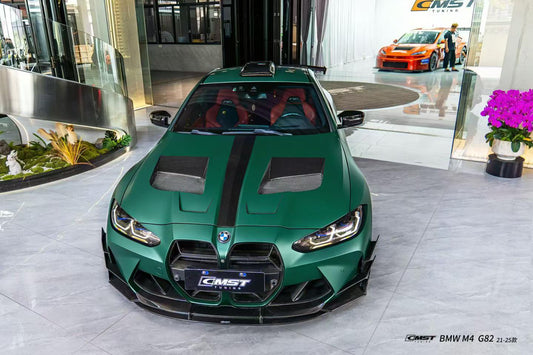 BMW M3CS M3C M3 G80 G81 2021-ON & M4CS M4C M4 G82 G83 2021-ON with Aftermarket Parts - Front Bumper Vent Valences Trim Dry Pre-preg Carbon Fiber / FRP from CMST Tuning