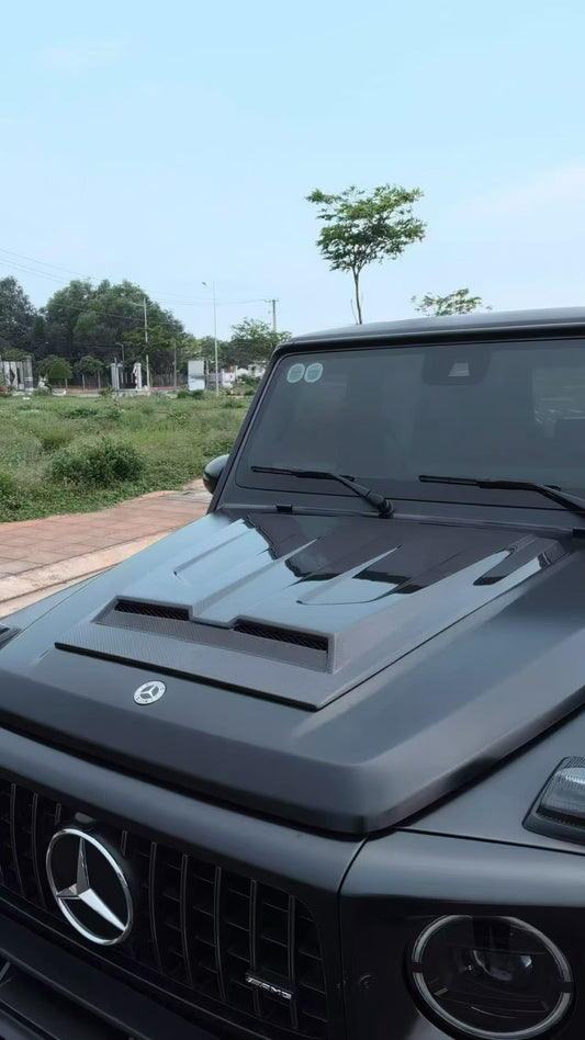 Mercedes Benz G63 AMG G550 W463 W464 2019-ON with Aftermarket Parts - Pre-preg Carbon Fiber FRP Hood Bonnet Cover from CMST Tuning
