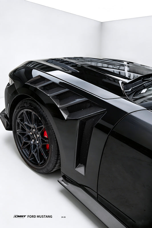 Ford Mustang S650 2.3 Ecoboost 5.0 GT Dark Horse 2024-ON with Aftermarket Parts - Front Fenders Carbon Fiber / FRP from CMST Tuning
