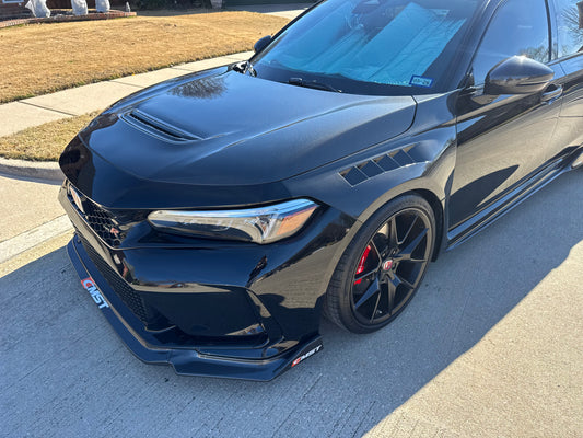Honda Civic Type-R FL5 2023 2024 with Aftermarket Parts - Front Fenders Pre-preg Carbon Fiber / FRP from CMST Tuning