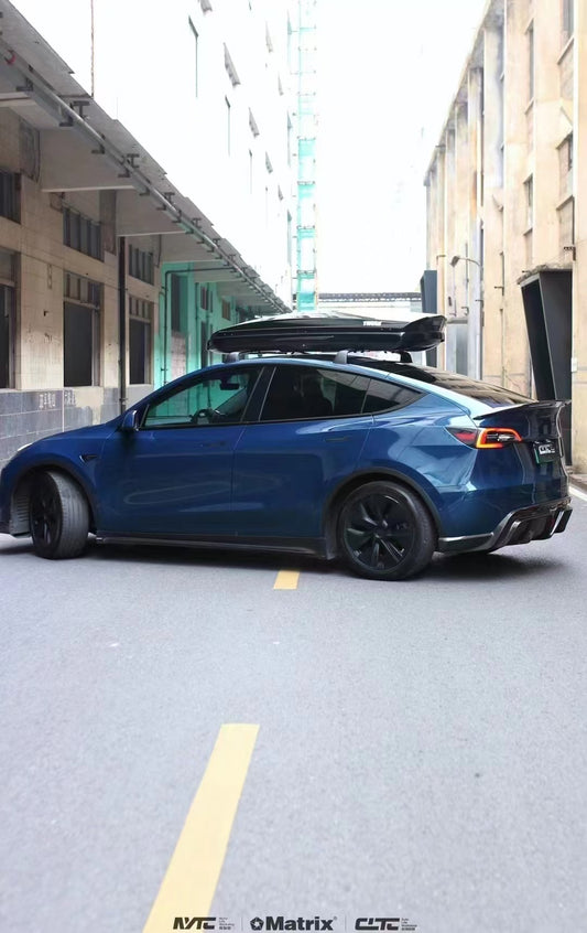 Tesla Model Y Performance AWD Long Range RWD Standard 2020-ON with Aftermarket Parts -V1 Style Side Skirts Carbon Fiber / FRP from CMST Tuning