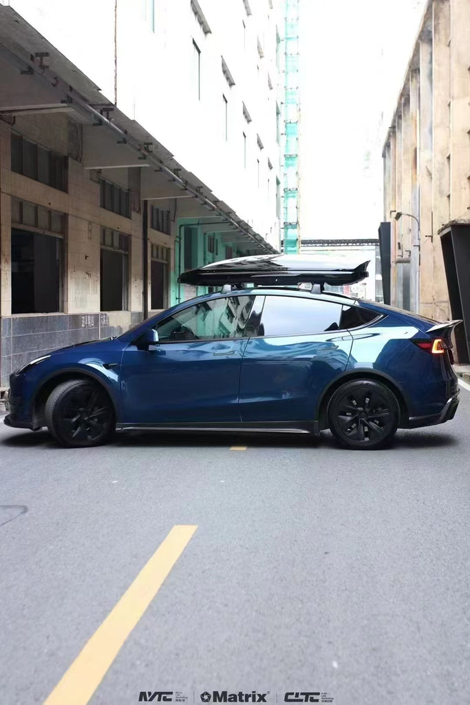 Tesla Model Y Performance AWD Long Range RWD Standard 2020-ON with Aftermarket Parts -V1 Style Side Skirts Carbon Fiber / FRP from CMST Tuning