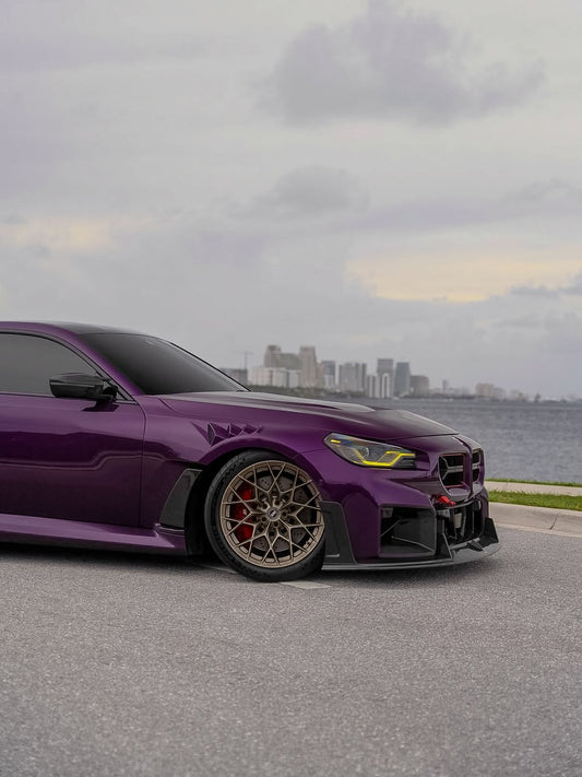 BMW M2 / M2C G87 2023 2024 with Aftermarket Parts - Front Lip Carbon Fiber from CMST Tuning