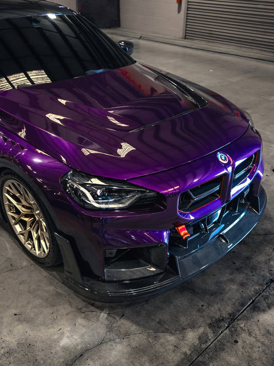 BMW M2 / M2C G87 2023 2024 with Aftermarket Parts - Front Lip Carbon Fiber from CMST Tuning