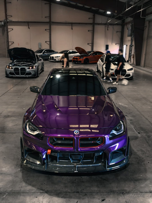 BMW M2 / M2C G87 2023 2024 with Aftermarket Parts - Front Lip Carbon Fiber from CMST Tuning