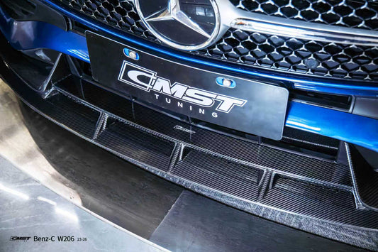 Mercedes Benz C-Class C43 AMG C300 (with sport-package bumper) W206 S206 2021-ON with Aftermarket Parts - Front Lip Carbon Fiber / FRP from CMST Tuning