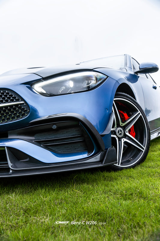 Mercedes Benz C-Class C43 AMG C300 (with sport-package bumper) W206 S206 2021-ON with Aftermarket Parts - Front Lip Carbon Fiber / FRP from CMST Tuning