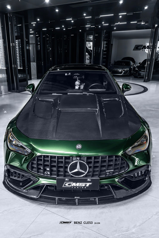 Mercedes Benz CLE-Class AMG CLE 53 C236 A236 2024-ON with Aftermarket Parts - Front Lip Dry Pre-preg Carbon Fiber / FRP from CMST Tuning